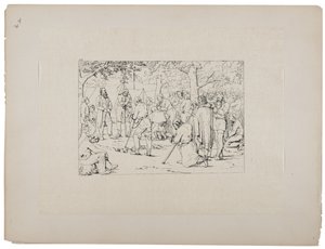 Oración en la tienda de Stonewall Jackson, c.1880-90 de Adalbert John Volck